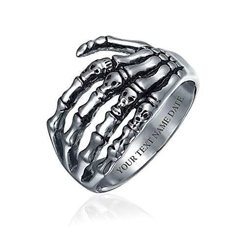 Bague les motards punk en acier inoxydable pour homme et ado style gothique