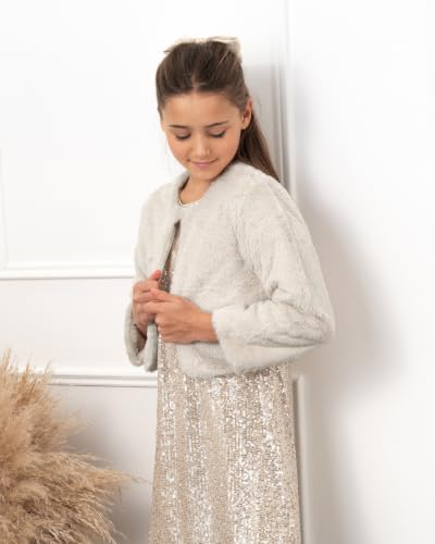 Image of BOLEROSE Girls Faux Fur Bolero Jacket