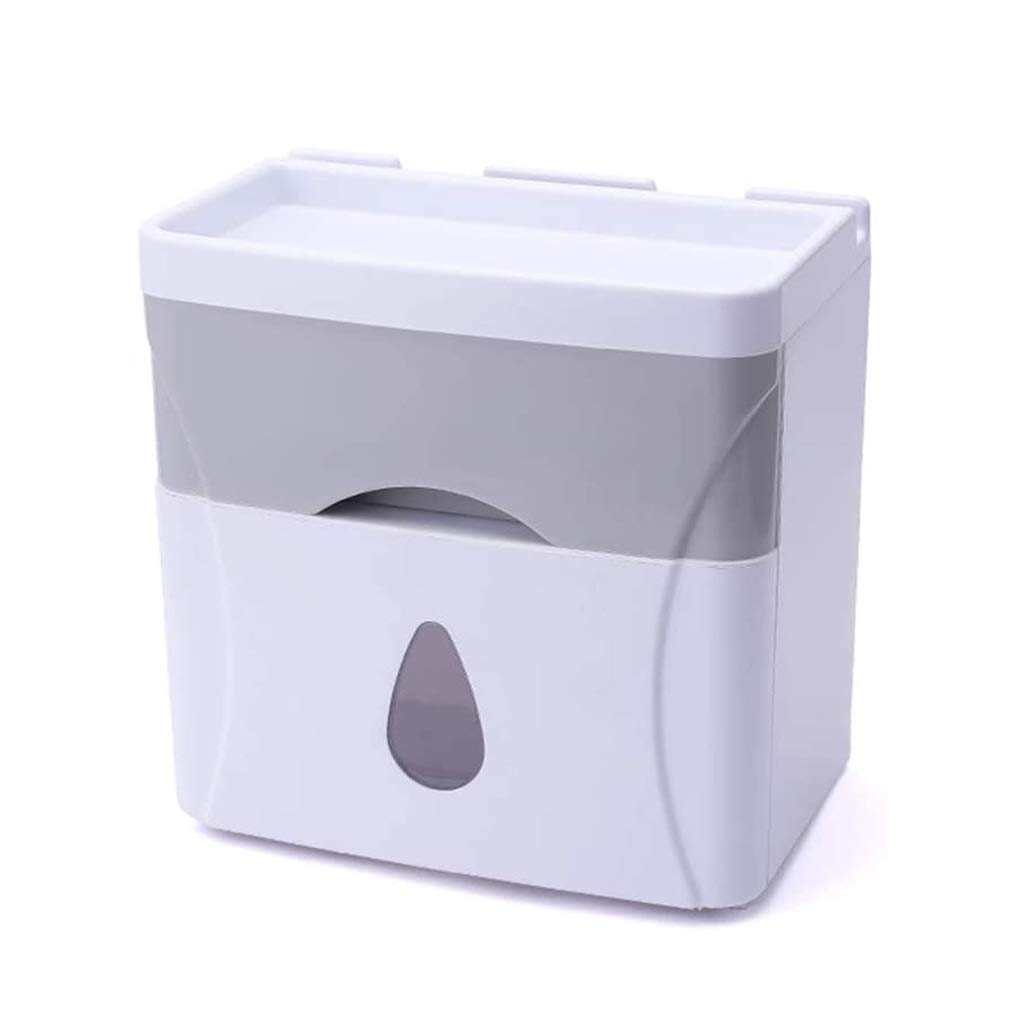 Portarrollos de papel higiénico sin taladro con bandeja para baño y organizador