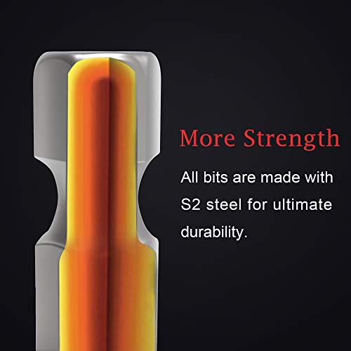 Screwdriver Bit Set Torx, 11 Pcs 1/4 Inch Hex Shank T6-T40 Magnetic S2 Steel Torx Security Head Screwdriver Drill Set Bits With Case (3 Inch Length) #TOP1