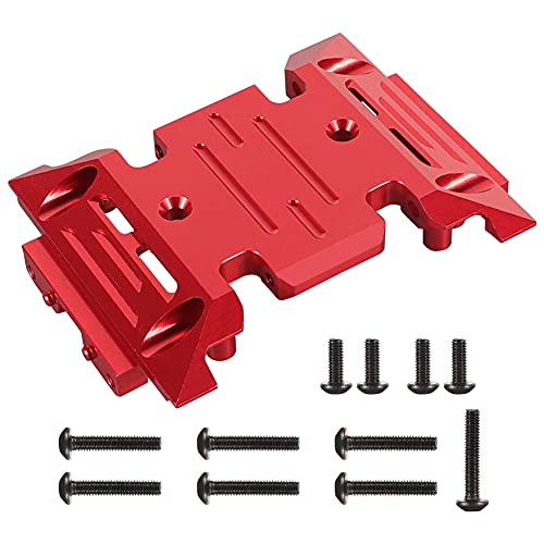 Image of Aluminum Center Skid Transmission Plate,Center Frame Brace Transmission Skid Plate,Center Skid Plate Transmission Mount, Center Skid Plate for AXIAL SCX10 1 /10 RC Rock Crawler Car Option Part