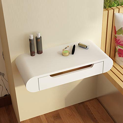 Estante Joyería gabinete montado en la pared blanca flotante del maquillaje Vestir Estantería Mesita de noche de almacenamiento Unidad de pared for el maquillaje de baño cabina cosmética de maquillaje