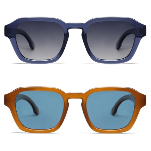 Image of VANLINKER Retro Vintage Polarized Trendy Small Square Sunglasses for Women Men 2025 Fashion Shades VL9858