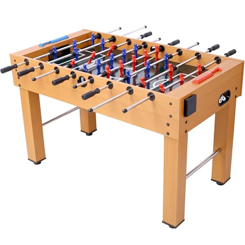 Foosball Table, Foosball Table Adult Size, 54 inch Standard Size Foosball Table, Indoor Full Size Foosball Table for Home, Family, and Game Room, Soccer with Foosball Table Set, Light Cherry