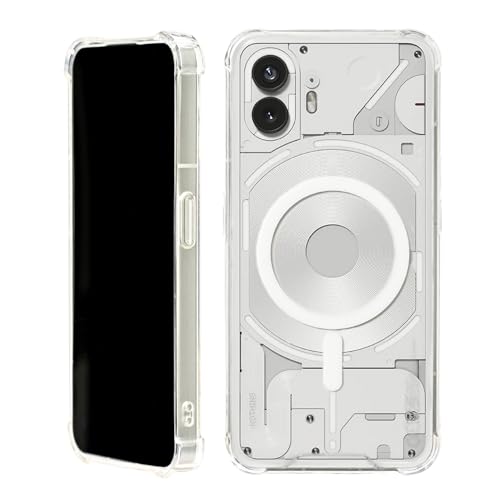 JProtect Magnetic Case for Nothing Phone 2 - MagSafe Compatible, Shockproof, Transparent