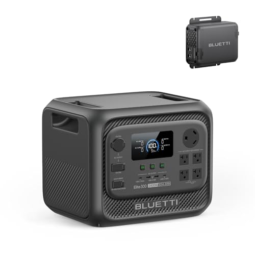 Image of BLUETTI Elite 300 Portable Power Station with Charger 1 (Ship Separately), 560W DC-DC Alternator Charger, 6.7H Full Charge via Car, 3014.4Wh 2400W LFP Battery Backup for Backup, Camping & RV Power