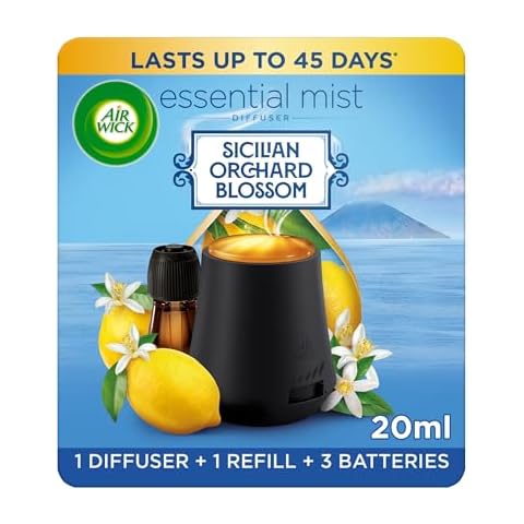 Air Wick Essential Mist Diffuser Kit, Sicilian Orchard Blossom Cover