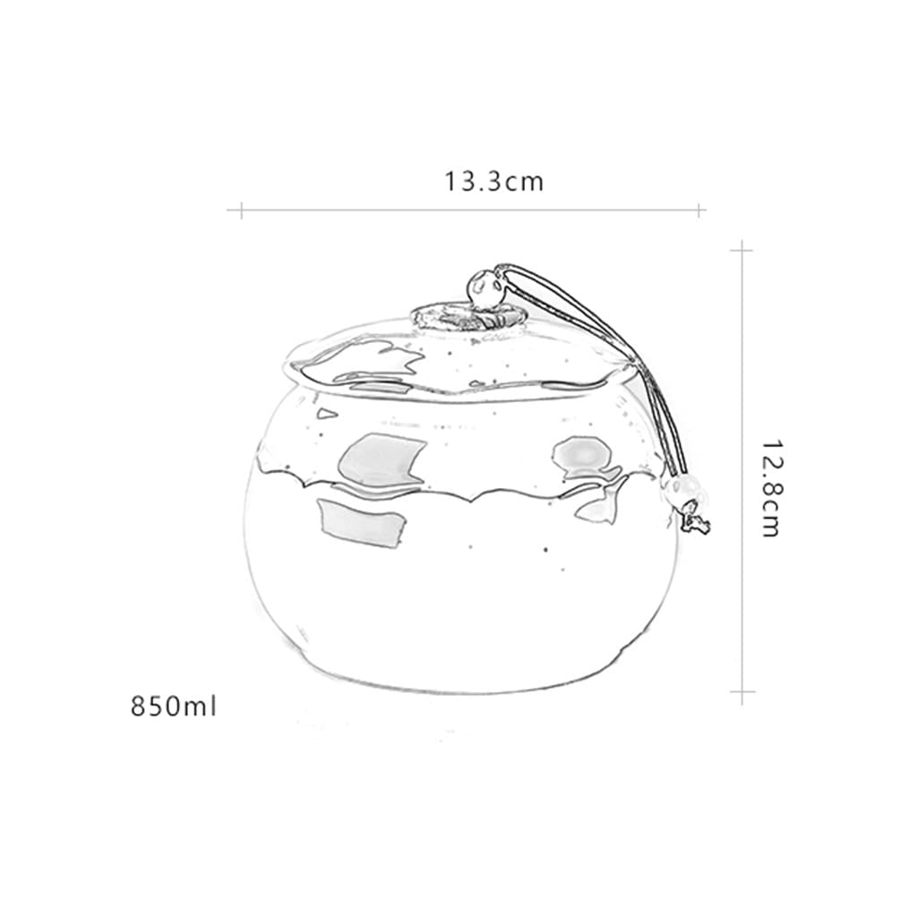 Barattoli per Il tè Barattolo per Alimenti in Ceramica con Coperchio ermetico, Confezione Regalo ermetica per la casa in Stile Nappa per caffè, tè, condimenti, Cereali, Zucchero -