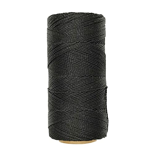 Linhasita Waxed Thread 100 g / 170 m Polyester 1 mm Thick Macrame, 30 Colours Black, 170 metros / 100 gr - Image 3