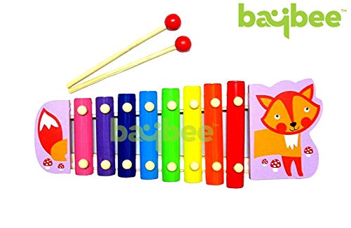 Image of Baybee Baby Musical Toy Xylophone Piano Set for Kids | Colorful Sound Keyboard Instrument for Early Learning, Motor Skills & Hand Eye Coordination | Educational Gift for Boys & Girls (Fox)