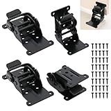 awliye 折りたたみ金具 4個セット 90度と180度 セルフロック 折り畳みヒンジ 折り畳みテーブル用金具 ネジ付 ダイニングテーブル デスクトップ拡張 折りたたみテーブル ローテーブル デスク DIY 修理 金具 ブラック