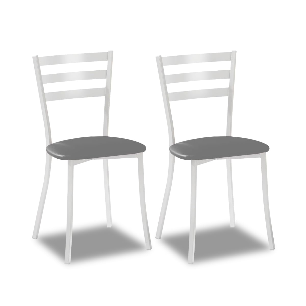 ASTIMESA SCMBLGT Due sedie da cucina, metallo, grafite, altezza della seduta 45 cm