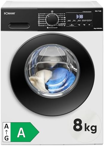 Bomann® Waschmaschine 8kg | 5 Jahre Motor-Garantie | Invertermoto...