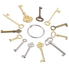 Skeleton Key Set, 12 Keys Universal Skeleton Keys Replacement for Vintage Old Furniture, Antique photo Skeleton Key Set, 12 Keys Universal Skeleton Keys Replacement for Vintage Old Furniture, Antique