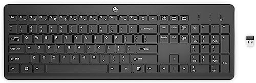 HP 230 Wireless Keyboard, Number Pad, QWERTY UK Layout. Compatible with Windows PC, Notebook, Laptop, Mac