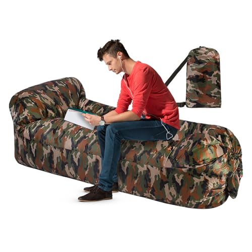 Sillón inflable - Sillón inflable de descanso | Sillón de camping inflable antigarras para viajes Festivales Música Fiestas Senderismo