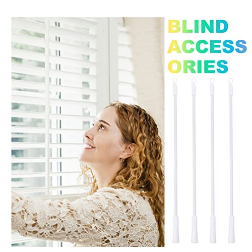Healifty 4Pcs Grip Long Alloy Aluminum Curtain Drapery Vertical Handle And Blind Pull Accessories Home Hook, Inch Rod Wand, Bathroom Stick - Venetian Metal Kirsite Hook Hardware Blinds #TOP6