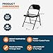 OEF Furnishings OEF900 Series Premium Lightweight All-Steel Folding Chairs (4-Pack, Black)