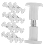 NUOBESTY 50 Stück Verbindungselement für Möbel Brett mit Schrauben und Muttern Stabile Befestigungsschrauben für Möbelmontage Weiß Langlebig und Sicher für Heimwerker und Möbelfertigung