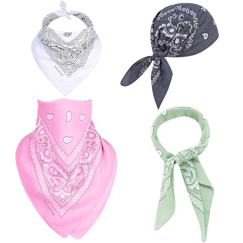 Image of Mochabao 100% Cotton 27 inch x 27 inch Large Bandanas for Men & Women, Multi-Purpose Bandana Headbands, Square Head Scarf