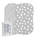 Bassinet Sheet Set 2 Pack 100% Jersey Cotton Grey and White Abstract Stripes and Dots by Ely's & Co.