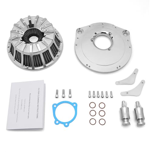 Image of For harley air cleaner filter Touring street glide road king electra tri trike Dyna Sportster XL 883 1200 Softail air intake (Speed 15 style - Chrome, B-For Softail /Dyna 93-15 ，Touring 01-07)