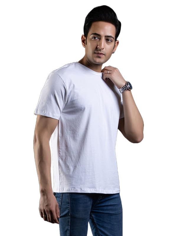 Image of Ghumakkad Cotton Blend Half Sleeve Round Neck Sports T Shirt for Men