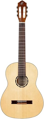 Miniatura 97 de Serie Familiar Guitarra Clásica de Nylon Tamaño 1/4 con Bolsa Tapa de cedro - Natural - Satén