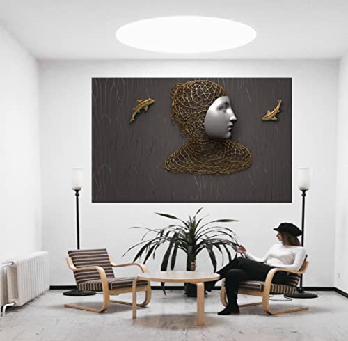 Image of Cabana Homes (48 inch x 36 inch) 3D Self Adhesive Wallpaper, Living Room, Bedroom, Sofa Background, Gypsum Board, Office