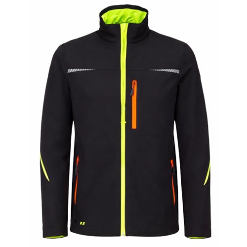 Engelbert Strauss Softshelljacke e.s.motion 2020 (XXL - Schwarz/Warngelb/Warnorange)