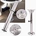 MSAIERPLR Adjustable Table Legs Pedestal Table Base 7 Adjustable Heights Rv Table Base Mount for Marine Boat Yacht Caravan Motorhome Workroom Silver