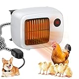 Chtoocy Dog House Heater, 300-600W Pet Heating for Dogs Chicken Coops Garage Greenhouse Gift for Farm Garden Lover, Anti Chew Cord & Safe Overheat Protection, Fast 2 Heating Mode