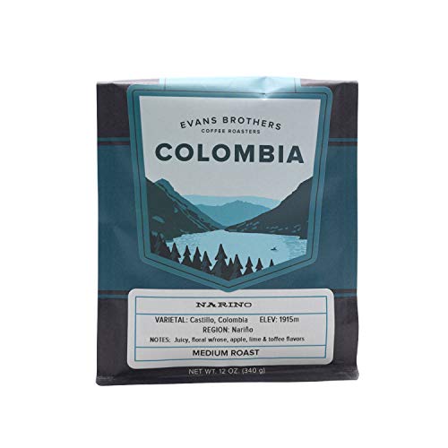 Evans Brothers Coffee Colombia Narino Café en Grano 12 oz miniatura 1