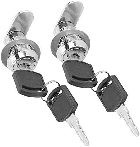 Metal cam lock, Cabinet locks, Cabinet Lock Cylinder Cam Locks ‑Corrosion Secure Hardware with 4 Keys for Tool Box Drawer