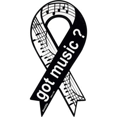 Zewool Gift House Ribbon Magnet - Got Music Sheet Music - Classic/Vintage Style - Black Plastic Decorative Magnet - 1 Count
