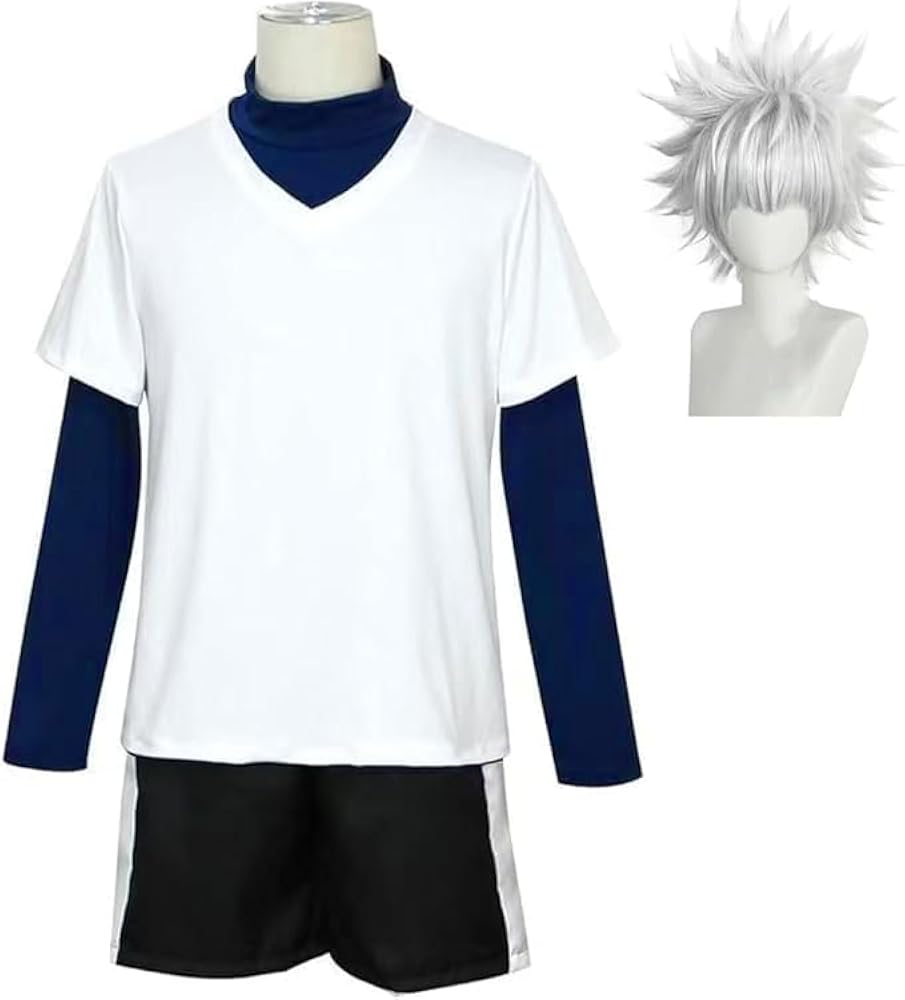 キルア コスプレ フルセット ( 衣装+ウィッグ+靴 ) Amazon.co.jp: [NAMIKOE] キルア コスプレ 衣装 ウィッグ 付き可 フル