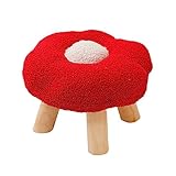 【Matériau Durable】: Le tabouret est fait d'un matériau en bois de haute qualité, avec une structure solide et durable, et la housse du tabouret est amovible pour un nettoyage facile.