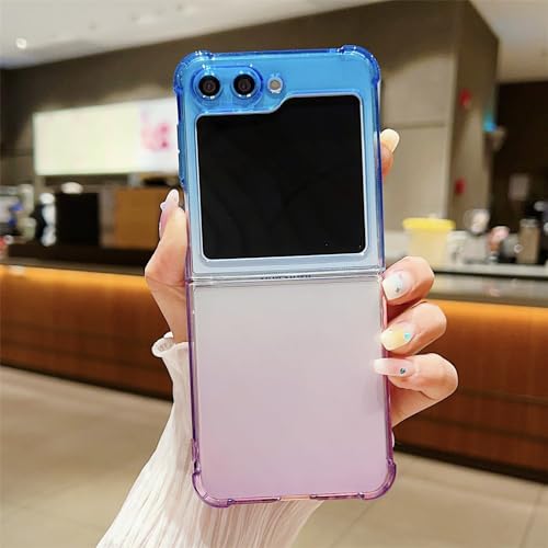 Coque antichoc Samsung Z Flip 5 résout le risque de casse avec airbag bleu