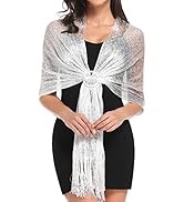 Sparkling Metallic Shawls and Wraps for Bridal Weddings/Evening Party/Formal Dresses (20+ Colors)