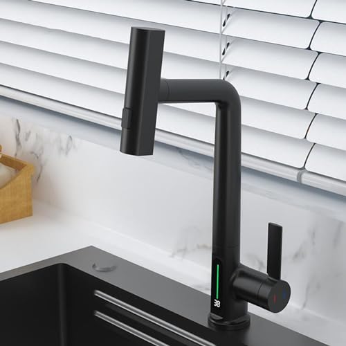 Robinet de cuisine mitigeur évier douchette rétractable acier brossé inoxydable