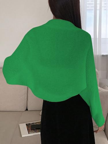 Image of SweatyRocks Women's Open Front Cropped Cardigan Long Sleeve Bolero Shrug Sweater