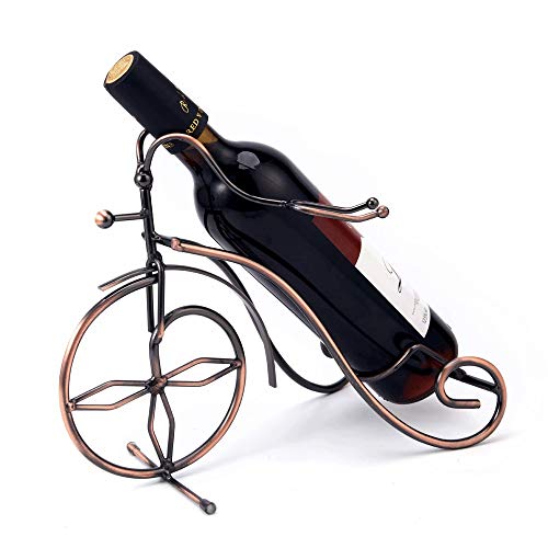 Soporte para 1 botella de vino de metal para mesa miniatura 1