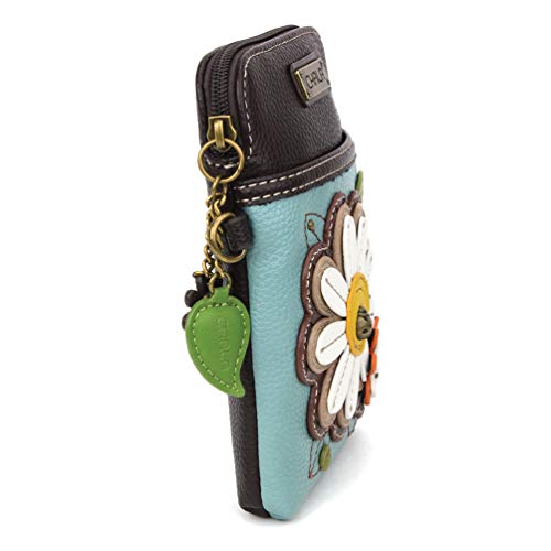 Chala Crossbody Cell Phone Purse - Women Pu Leather Multicolor Handbag With Adjustable Strap - Daisy Blue #TOP2