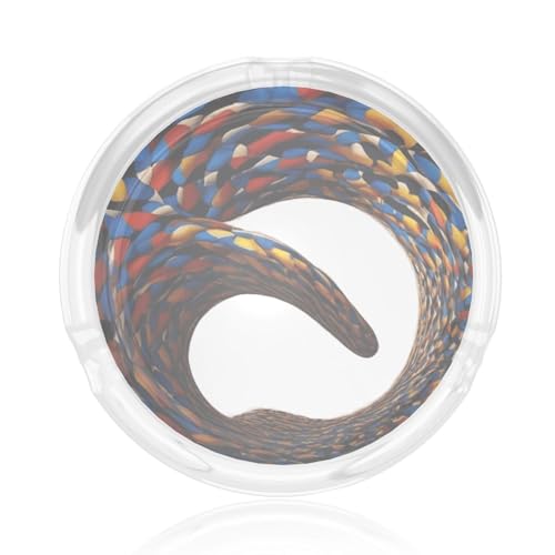 Mobius Strip Glass Ashtray for Home and Office Decor