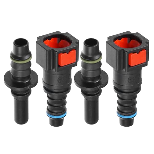 A ABSOPRO Car Fuel Line Hose Quick Release Connector Straight Kit 5/16