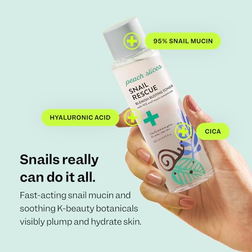 Peach Slices - Snail Rescue Blemish Busting Toner (4.05 oz) - 95% Snail Mucin Concentrate - Clarify, Strengthen, Balance - Hyaluronic Acid & CICA - Clean & Cruelty Free - Korean Skin Care & Beauty - Image 4
