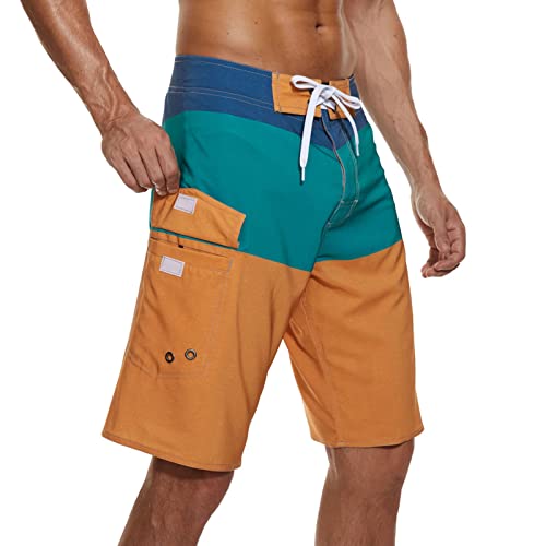 Ellees Mens Swim Trunks Hawaiian, Men's Swim Trunks Quick Dry Beach Shorts With Pocket And Mesh Lining Summer Swimwear #TOP1