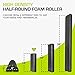 ProsourceFit High Density Foam Rollers 12 - inches long. Firm Full Body Athletic Massager for Back Stretching, Yoga, Pilates, Post Workout Trigger Point Release, Black