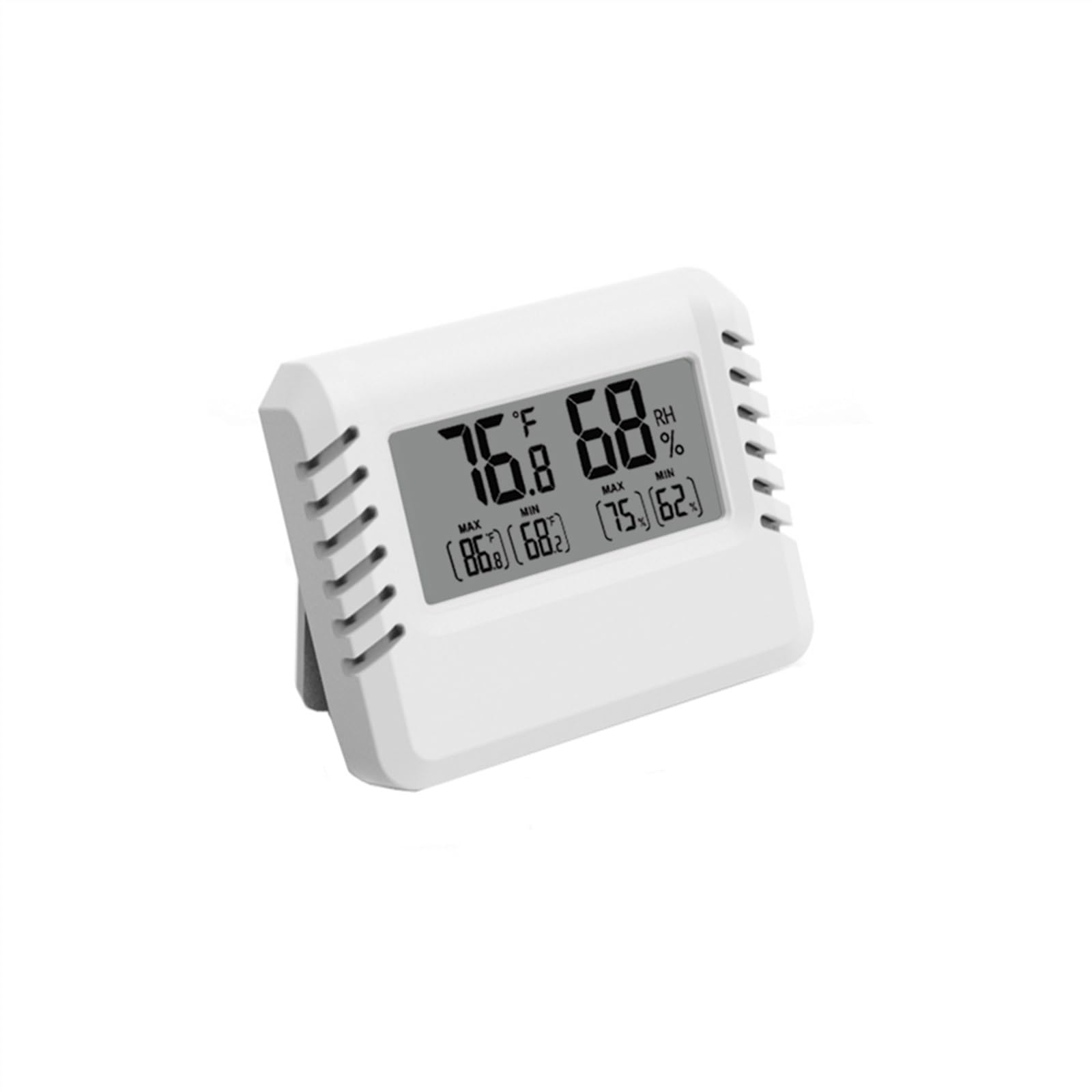 Termómetro Digital higrómetro for Interiores y Exteriores, medidor de Temperatura Humedad en °C/°F, Pantalla LCD Sensor(Blanc)