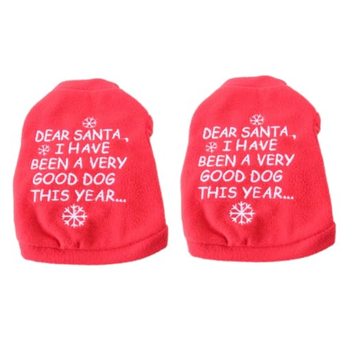 Ropa navideña para perros HMJGDHX: 2 uds. de abrigos de invierno para mascotas en talla S